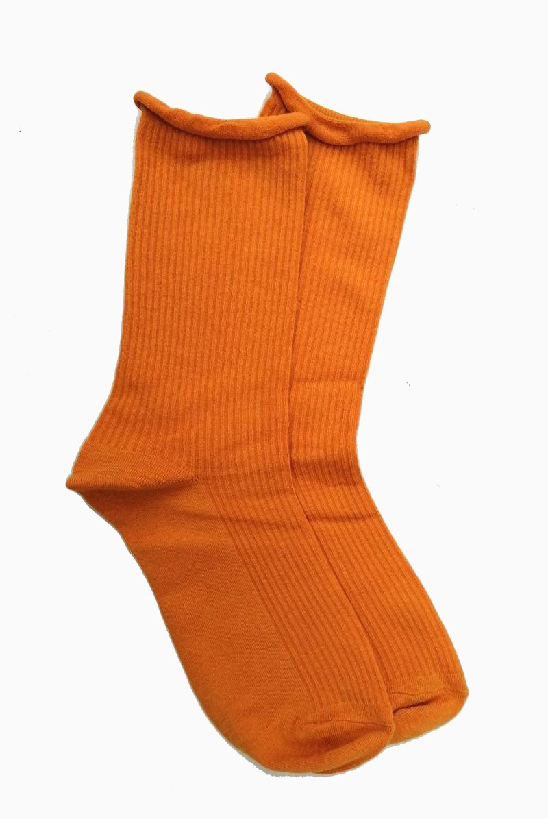 Colourful Ribbed Loose top Comfortable Tube Socks Cotton Blend 4.5-6.5 UK