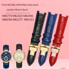 Genuine Leather Watch Strap for Michael Kors MK2277 2425 Women Notch Strap Band