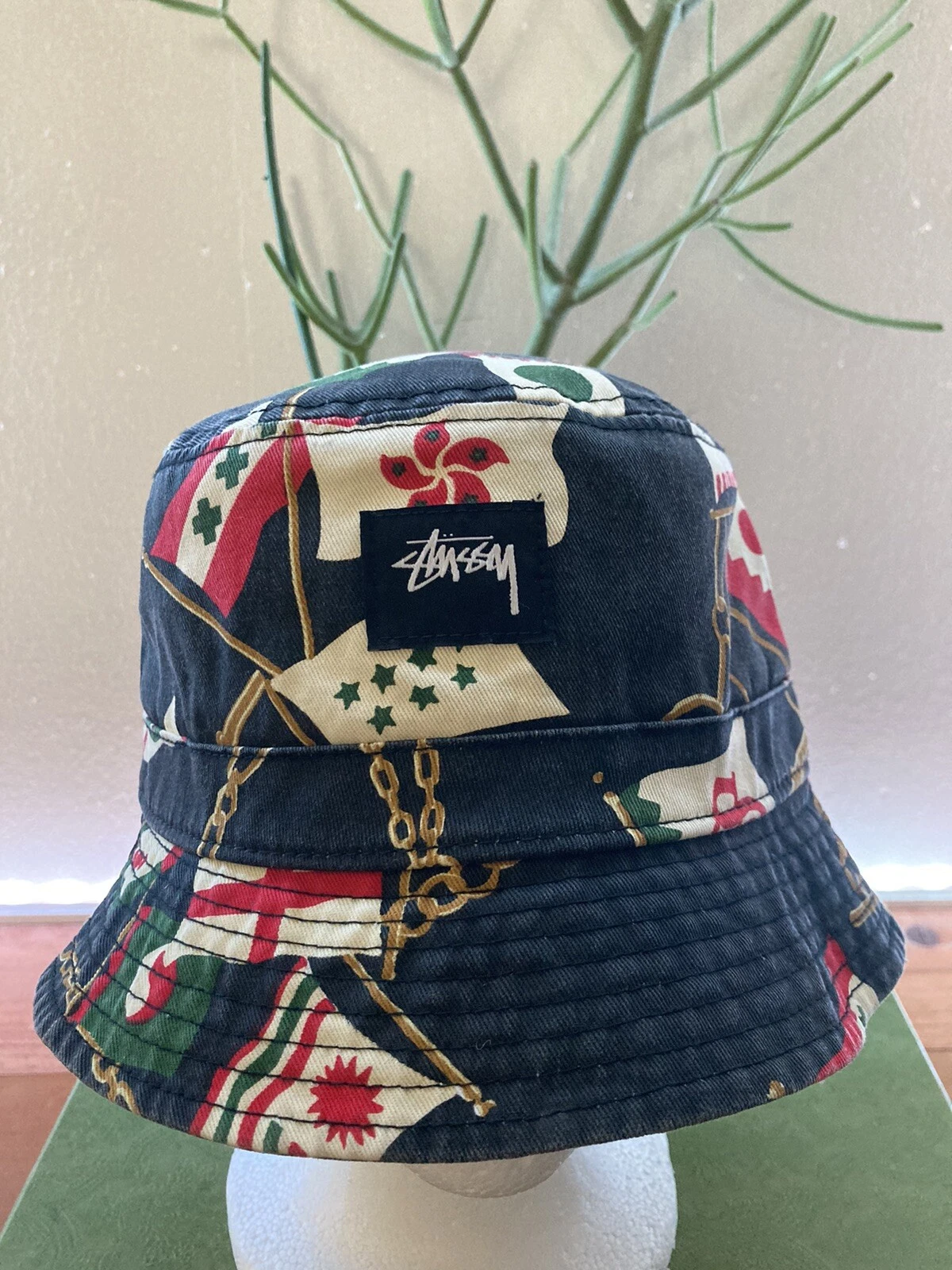 Stussy Vintage Flags Bucket Hat size S/M
