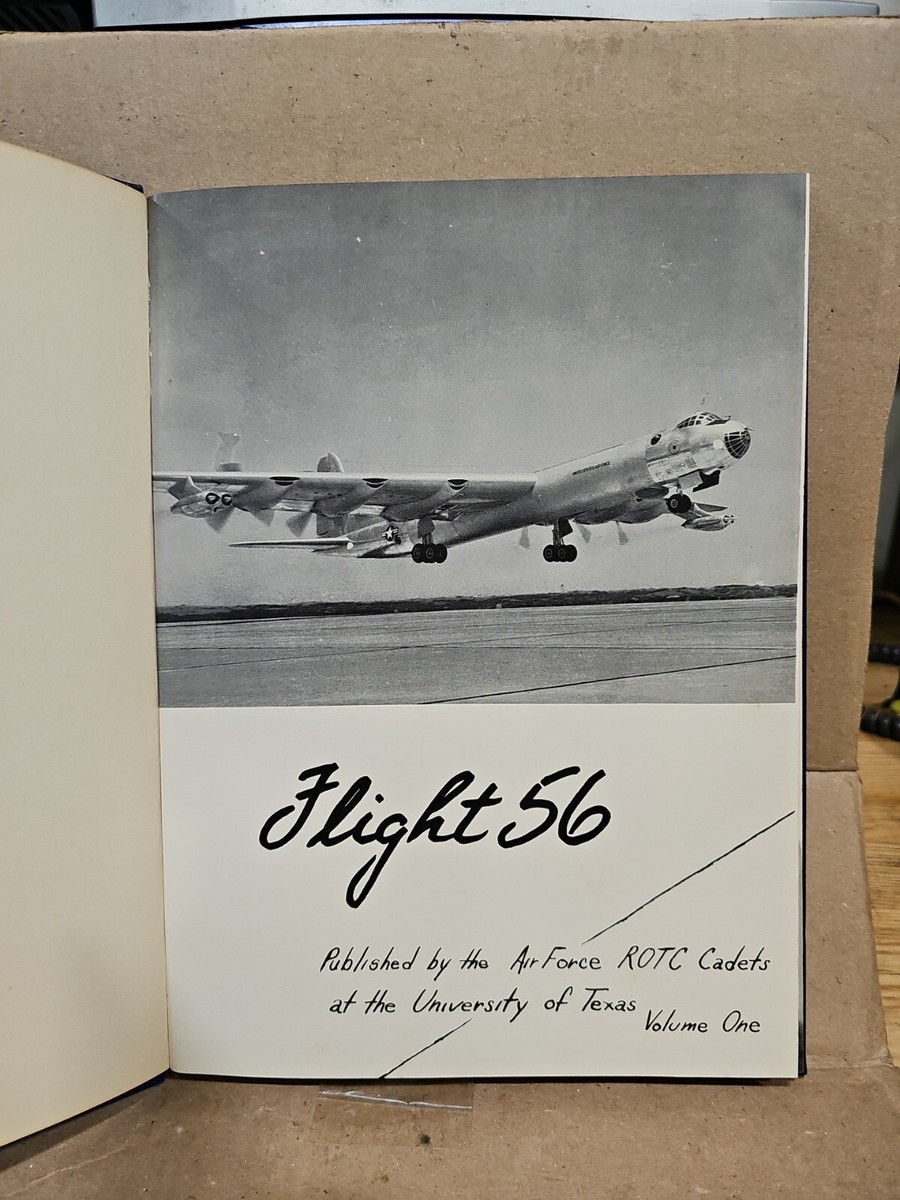 1956 Flight Yearbook,Air Force ROTC Cadets,University Of Texas,Austin,Texas