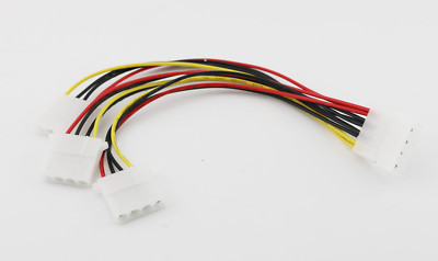 10x IDE 4 PIN Molex Male Power to 3xFemale Splitter Adapter Extension Cable 20cm