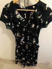 Ladies Wrap Flower Style Dress 
