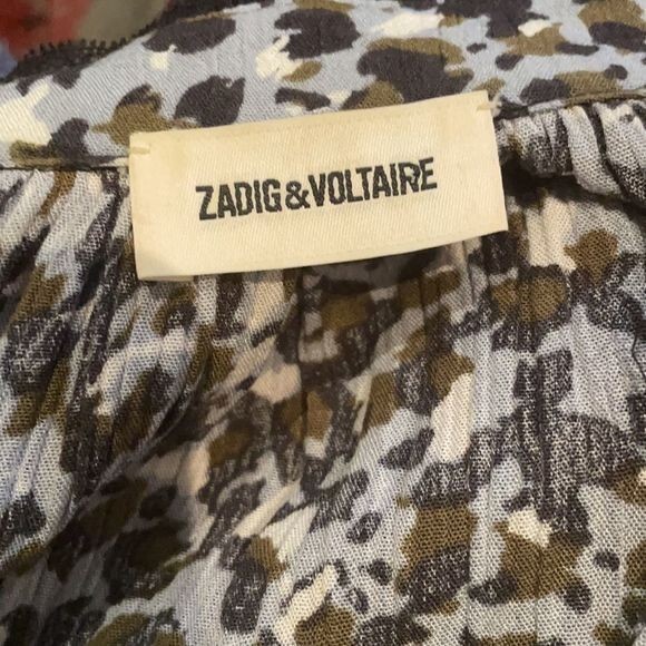 Zadig & Voltaire animal print Tink leo crinkle blouse small Zadig & Voltaire animal print Tink leo crinkle blouse small
