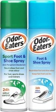 2 Pack Odor-Eater Sport/Foot & Shoe Freshening Deodorant Spray Trainer Boots