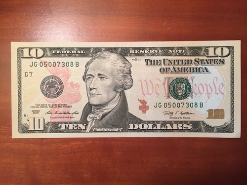 2009 Rare $10 Chicago (G7) Fed Note Fr 2041-G - Gem Unc - JG05007308B