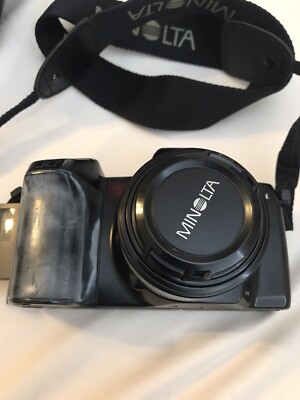 Minolta a7700i 35mm SLR film camera with AF Lens 50 And Two Cards