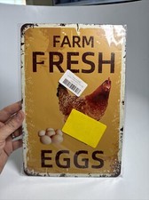 farm fresh eggs Metal Tin sign 12  X 8  Brand New Rustic Advertising