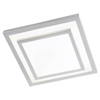 Casa Nova Clipper Led-Deckenleuchte Deckenlampe Dimmbar Silbergrau Weiß 41X41 Cm
