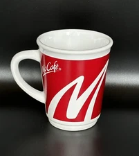 Mcdonalds McCafé Mug 2013 Special Edition Sold In Poland Red White 9cm Tall