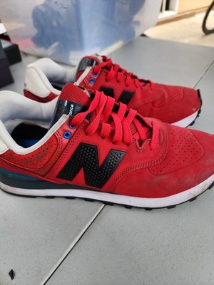 New Balance 574  /  8.5 Men's / 10 Woman  / Athletic Sneakers Red Black Rubber
