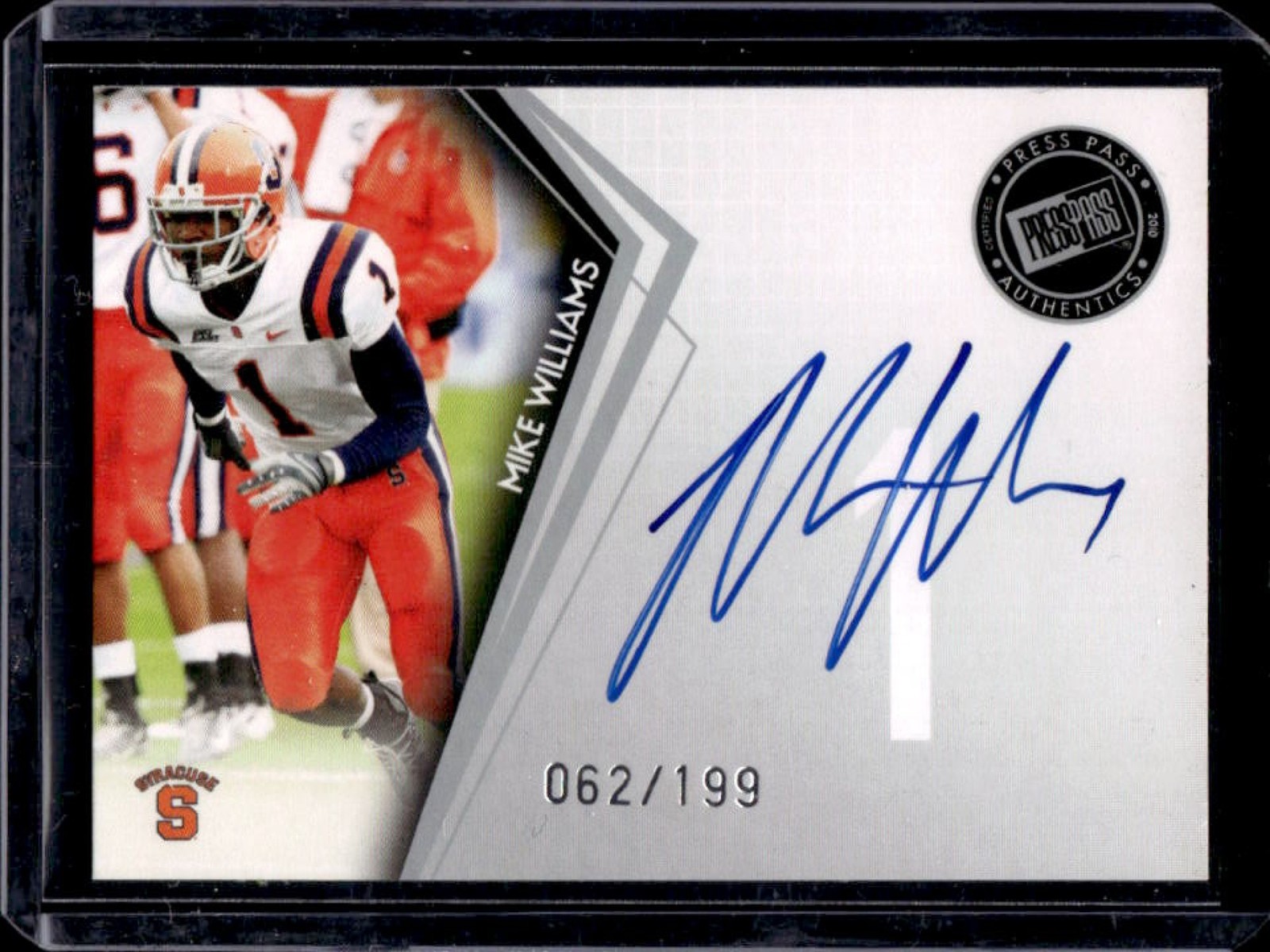Mike Williams Press Pass Autographs #PPSMW Silver