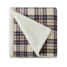 Cozy Sherpa Reverse Throw Blanket for Bed or Couch, 50x60 Soft Warm Fleece