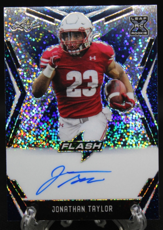 2020 LEAF FLASH Blue JONATHAN TAYLOR Auto RC 12/35 Indianapolis Colts #BA-JT1