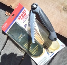 Gerber Double-Cut Folding SPORT SAW #46030 w/ Belt Sheath Made in U.S.A.