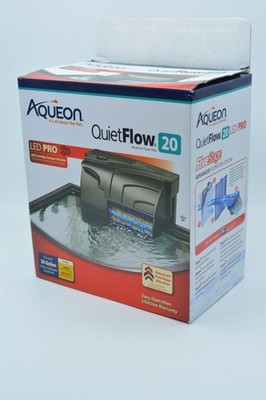 Aqueon QuietFlow 20 LED PRO 30 Gallon Power Filter, NEW OPEN BOX