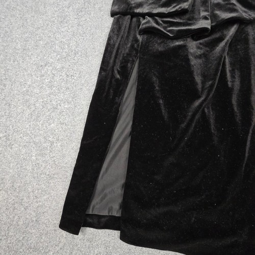Bianca and bridgett dress Womens 8 Black Velvet sleveless slit velour Size 8 NWT - Picture 3 of 9