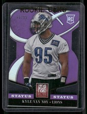 KYLE VAN NOY 2014 Panini Elite Rookie Status Die-Cut Purple #D /95