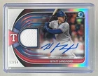 Wyatt Langford 2025 Bowman Chrome #BCAR-WL Patch Auto /54