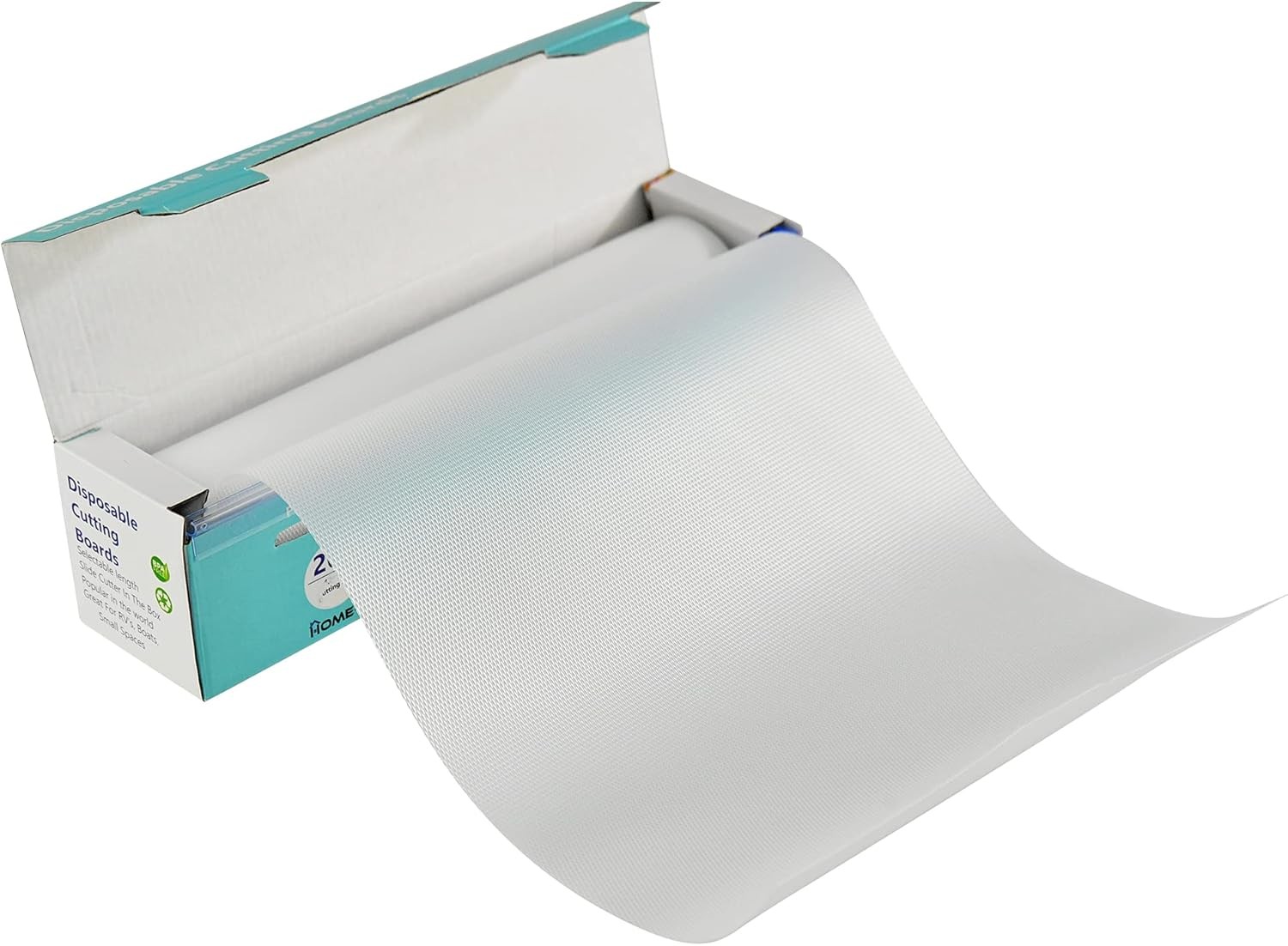 HOME-X ОДНОРАЗОВЫЙ РУЛОН ПЛАСТИКОВОЙ РАЗДЕЛОЧНОЙ ДОСКИ, 12 Ш X 25 ФУТОВ в ДЛИНУ - БЕЛЫЙ