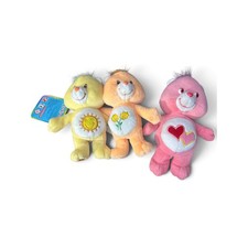 Vintage 2002 Care Bears Cuddle Pair Lot Of 3 NWT Funshine Friend Love-a-Lot