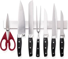GORILLA GRIP Stainless Steel Magnetic Knife Holder for Wall, Multi-Purpose Magne