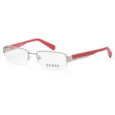 Guess Men's 55mm Silver Red Opticals GU1774-SIRD-55