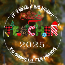 Teacher Gifts Stocking Stuffers for Women Teacher Ornament for Women Merry Chris