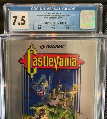 Castlevania NES PAL-B CIB 7.5 Graded Complete Konami 1987