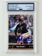Mike Mussina 1991 Leaf Gold Rookies #BC12 Signed Auto HOF 19 Inscription PSA/DNA