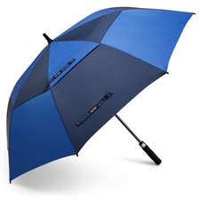 G4Free 62 Inch Automatic Open Golf Umbrella - Extra Large Double Canopy Vented