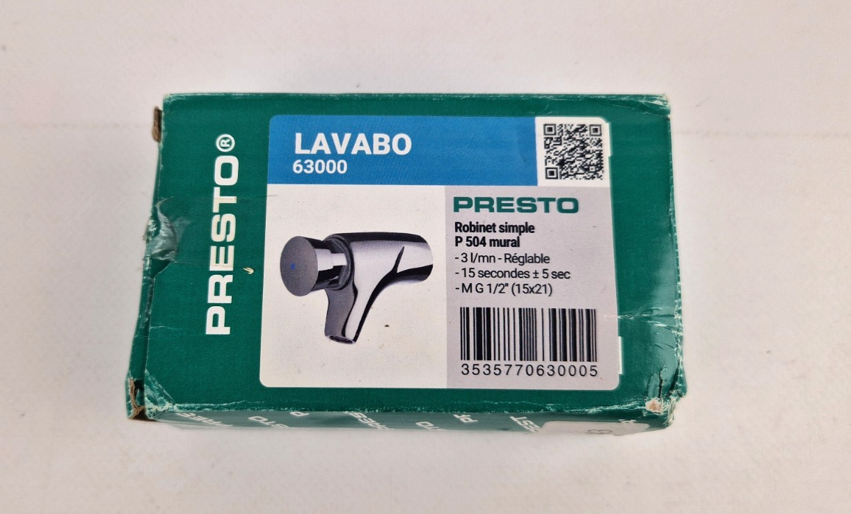 PRESTO 63000 Robinet de Lavabo Temporisé Mural Eau Froide 504
