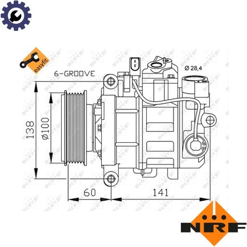 COMPRESSOR AIR CONDITIONING 32263 FOR AUDI A4/B7/Convertible/Allroad/B8/B6 Q5