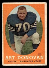 1958 Topps #106 Art Donovan - GD-VG *TedsCardShack*
