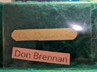 Vintage Baseball Autograph Don Brennan