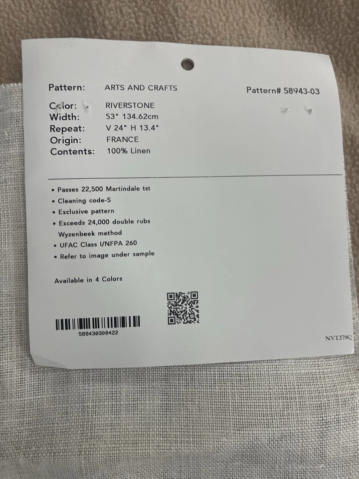 6x Clarence House Designer Fabric Samples – Luxury Textile Color 15x15 Inches - Image 4 of 4