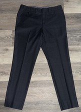 Ted Baker Jefferson Pants Mens 34x33 Blue Wool Dress Trousers Flat Front Formal