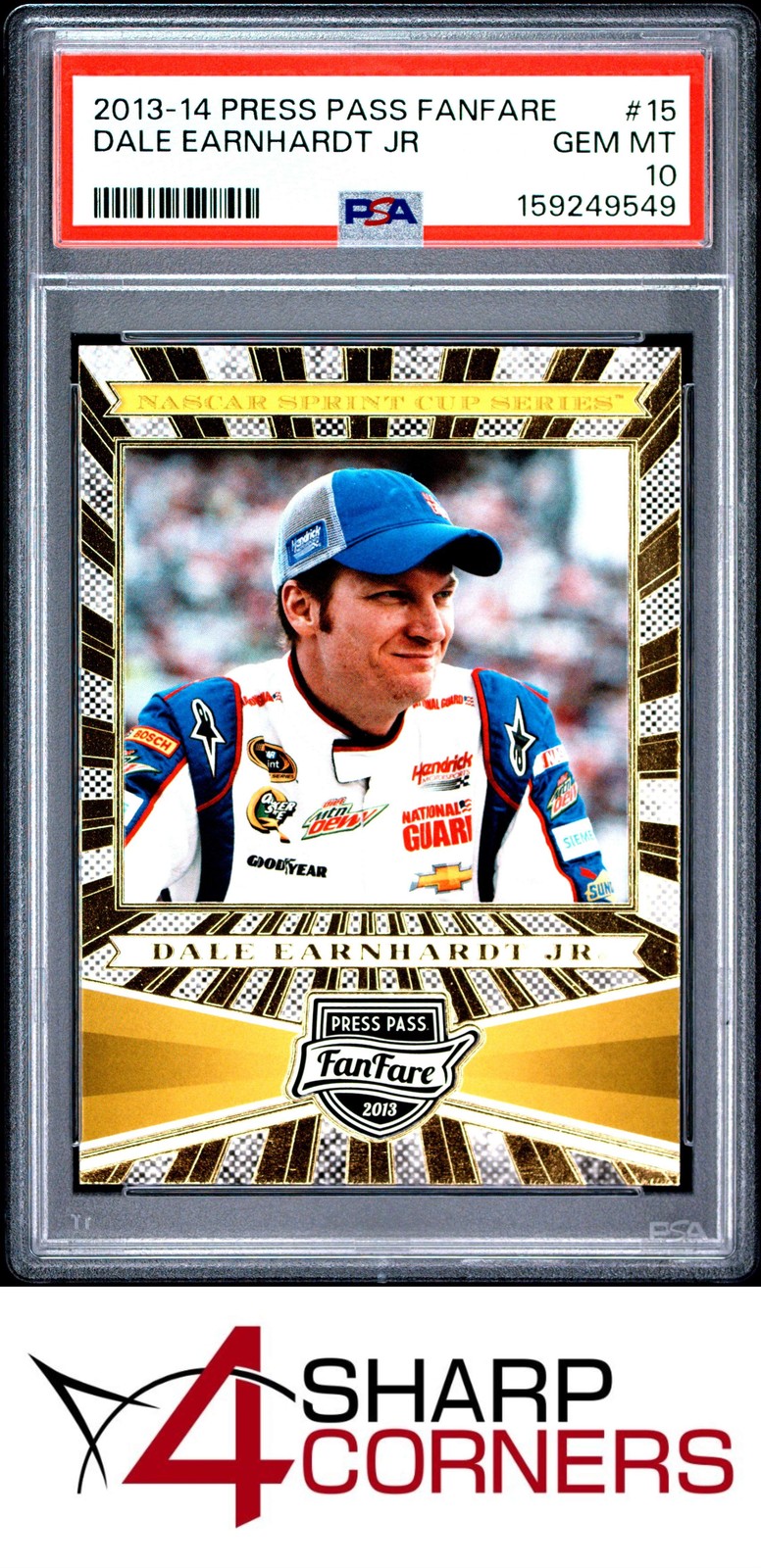 2013 PRESS PASS FANFARE #15 DALE EARNHARDT JR POP 4 PSA 10