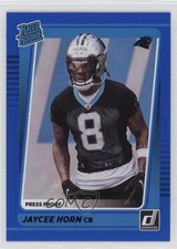 2021 Panini Donruss Rated Rookie Press Proof Blue Jaycee Horn #329 13rv