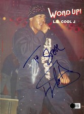 LL Cool J Signed Word Up Magazine Photo Beckett Authenticated