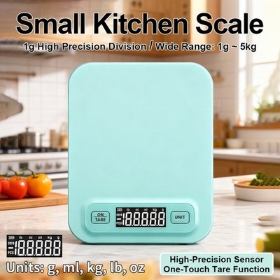 Small Baking Scale High Accuracy 1g Large Capacity 5/10kg Easy Read LCD Display