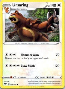 Ursaring 139/189 Uncommon Darkness Ablaze Pokémon TCG