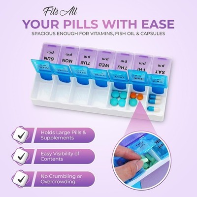 VANLO - Tower Portapillole, 4 Linee Di Pianificazione Giornaliera, Italiano - Foto 9