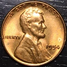 1954 Lincoln Wheat Penny BU 1c US Coin Philadelphia Mint Uncirculated