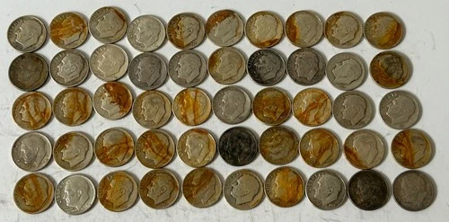 New ListingMixed Dates 1946-1964 10C Roosevelt Dimes- Lot Of 50 90% Silver Variety