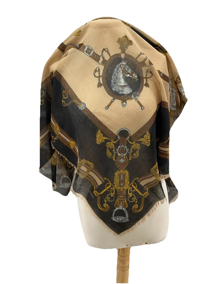 Mantón cuadrado de lana y seda S4# Furla 45 pulgadas Foto 2 de 4