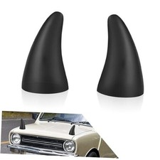 Car 3D Devil Horns Sticker, Waterproof  Heat-resistant Cute 2 PCS Black