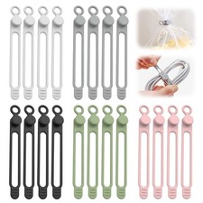 Silicone Cable Ties Data Wire Management Organizer Fastening Home Desk 20 PCS