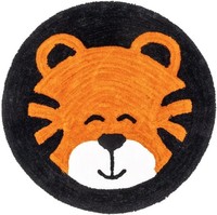 4Living Teppich Kinderzimmer Tiger Ø 100Cm Rund, Kinderteppich Spielteppich