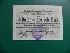 Germany Traunstein 1/2 Dollar 1923