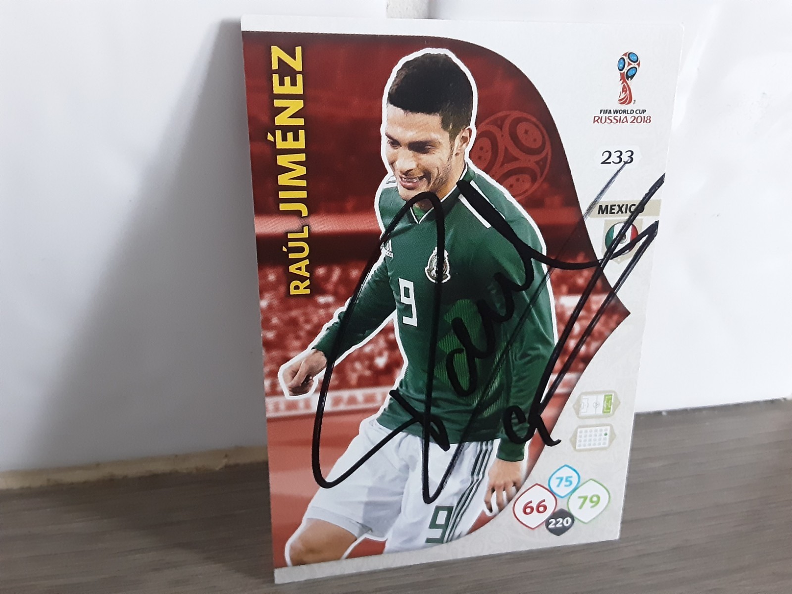 RAUL JIMINEZ - MEXICO Signed Panini World Cup 2018 Football trading card for sale on Ebay